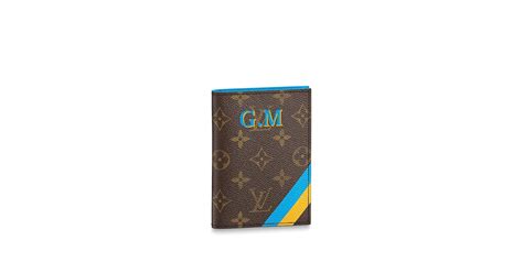 Personalised Canvas Mon Monogram Passport Cover 